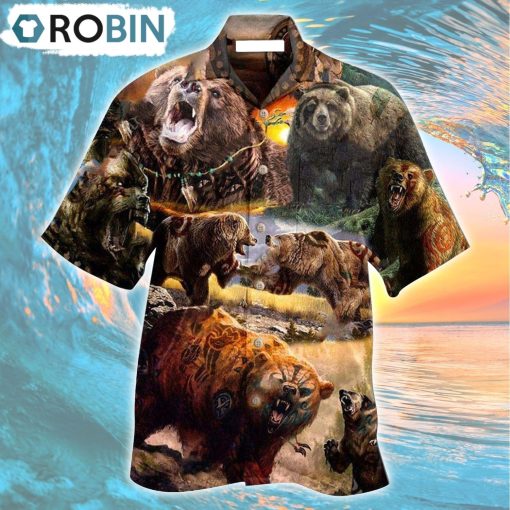 Bears Keep The Native Spirit Hawaiian Shirt, Gìt for Summer Shirt