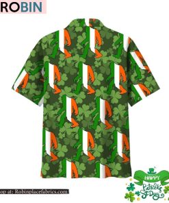 Bigfoot Green Irish St Patrick Day Hawaiian Shirt