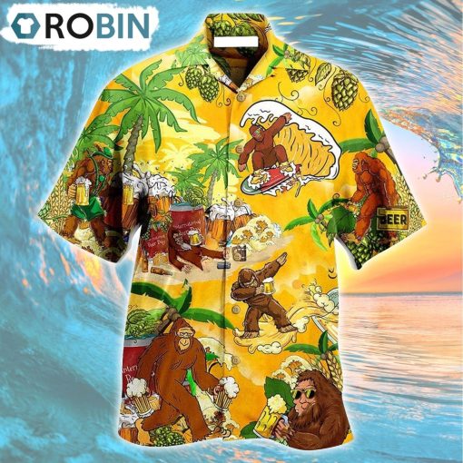 Bigfoot Summer Beer Hawaiian Shirt, Gìt for Summer Shirt