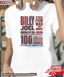 Billy Joel The Piano Man In Concert March 28 2024 Msg New York 100th Event Shirt