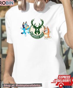 Bluey And Bingo Milwaukee Bucks Basketball Nba Shirt Bluey And Bingo Milwaukee Bucks Basketball Nba Shirt