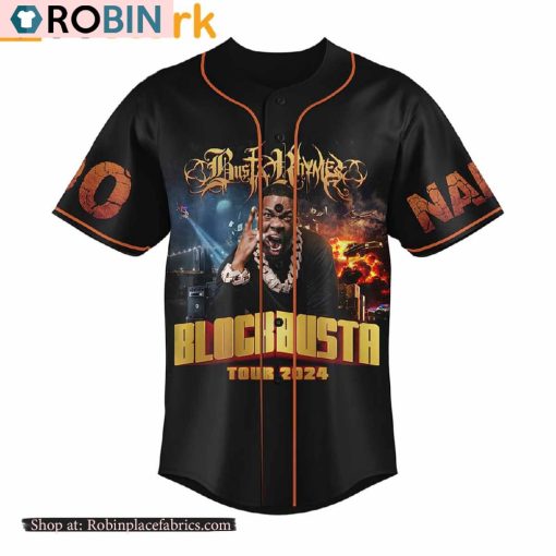 Busta Rhymes Blockbusta Tour 2024 Custom Baseball Jersey