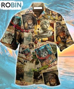 Cat Amazing Pilot Hawaiian Shirt, Gìt for Summer Shirt