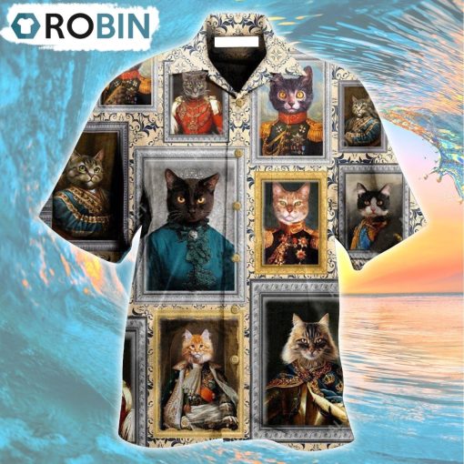 Cat Noble Aristocrat Basic Hawaiian Shirt, Gìt for Summer Shirt