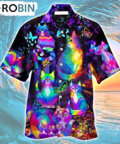Cat Run The World Hawaiian Shirt, Gìt for Summer Shirt
