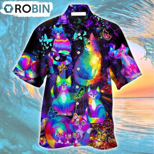 Cat Run The World Hawaiian Shirt, Gìt for Summer Shirt