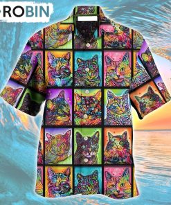 Cat Sykel Crazy For Cats Kitty Hawaiian Shirt, Gìt for Summer Shirt