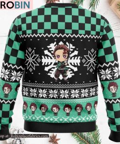 Chibi Tanjiro Kamado Demon Slayer Ugly Christmas Sweater