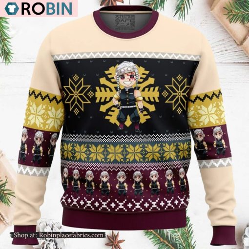 Chibi Tengen Uzui Demon Slayer Ugly Christmas Sweater