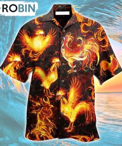 Chicken Fire Love It Hawaiian Shirt, Gìt for Summer Shirt