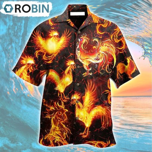 Chicken Fire Love It Hawaiian Shirt, Gìt for Summer Shirt