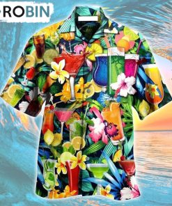 Cocktail And Flowers Hawaiian Shirt, Gìt for Summer Shirt