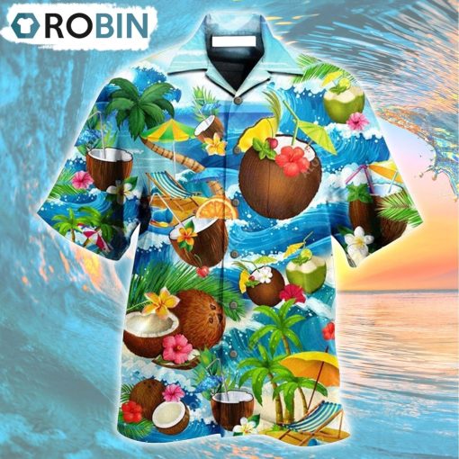 Coconut Summer Time Love Beach Hawaiian Shirt, Gìt for Summer Shirt
