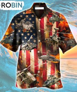 Combat Aircraft US Army Style Hawaiian Shirt, Gìt for Summer Shirt