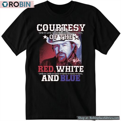 Courtesy Of The Red White And Blue Toby Keith Signature Shirt