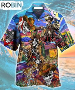 Cowboy Pirates Skull Love Life Cool Hawaiian Shirt, Gìt for Summer Shirt