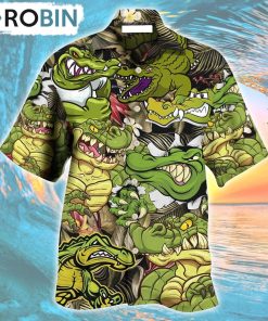 Crocodile Getting The Vibe Hawaiian Shirt, Gìt for Summer Shirt