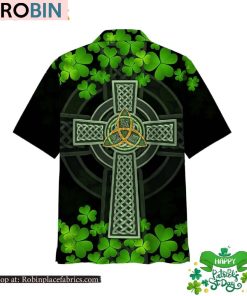 Cross Green Irish St Patrick Day Hawaiian Shirt