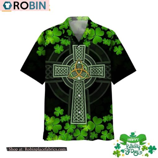 Cross Green Irish St Patrick Day Hawaiian Shirt