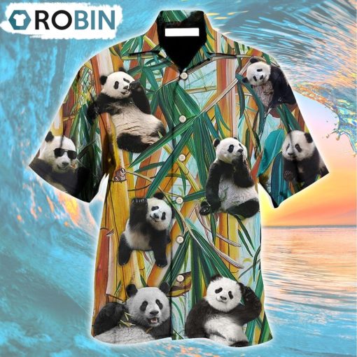 Cute Panda Play Alone Hawaiian Shirt, Gìt for Summer Shirt