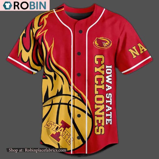 Cyclone Nation Iowa State Cyclones Custom Baseball Jersey