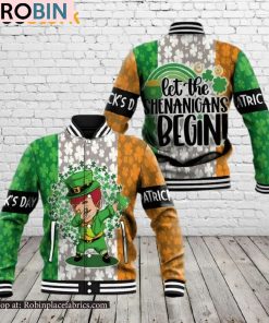 Dabbing Baby Leprechaun Saint Patrick Day Baseball Jacket