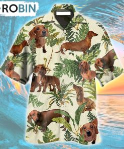 Dachshund Tropical Leaf Lovely Hawaiian Shirt, Gìt for Summer Shirt