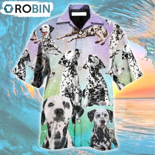 Dalmatian Dog Galaxy Lovely Style Hawaiian Shirt, Gìt for Summer Shirt