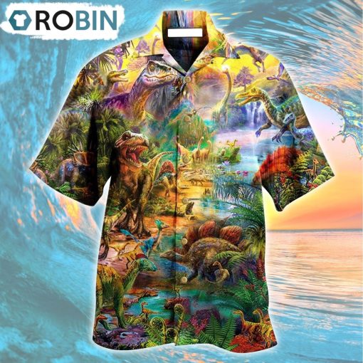 Dinosaur Colorful World Of Dinosaur Hawaiian Shirt, Gìt for Summer Shirt