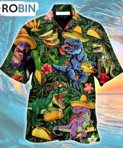 Dinosaur Taco Funny T-rex Hawaiian Shirt, Gìt for Summer Shirt