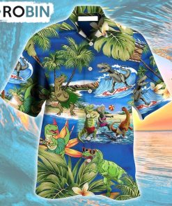 Dinosaur World Summer Beach Hawaiian Shirt, Gìt for Summer Shirt