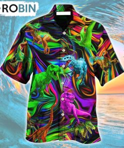Dinosaur World Summer Colorful Style Hawaiian Shirt, Gìt for Summer Shirt