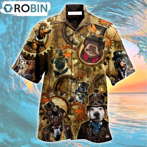 Dogs Machine Vintage Cool Hawaiian Shirt, Gìt for Summer Shirt