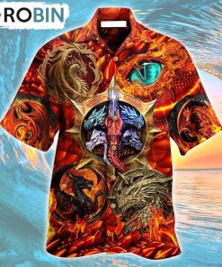 Dragon Fire Love Life So Cool Hawaiian Shirt, Gìt for Summer Shirt