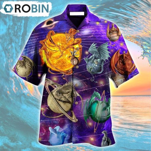 Dragon Planet Love Life In To The Galaxy Hawaiian Shirt, Gìt for Summer Shirt