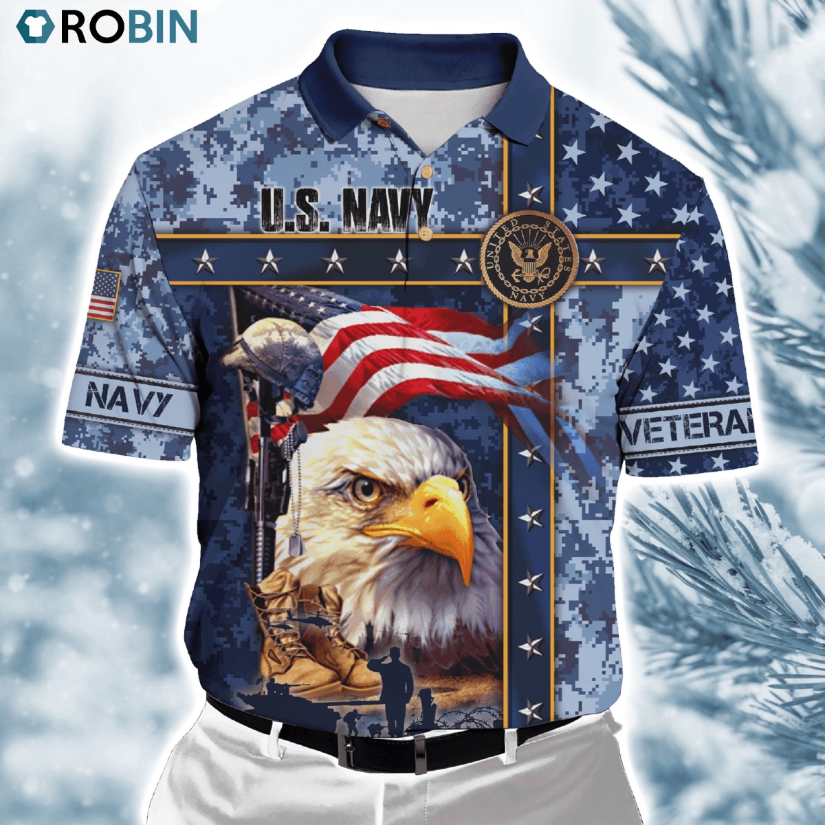 Eagle Us Navy Polo Shirt