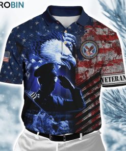 Eagle Us Veteran Raising The Flag On Iwo Jima Polo Shirt