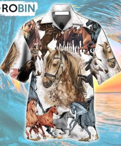 Fantasy Horse Painting Style Hawaiian Shirt, Gìt for Summer Shirt