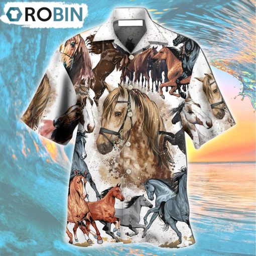 Fantasy Horse Painting Style Hawaiian Shirt, Gìt for Summer Shirt