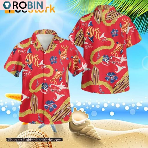 Fear And Loathing In Las Vegas Adult Dr Gonzo Costume 3D Button Hawaiian Shirt