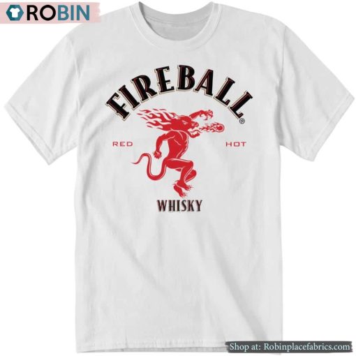 Fireball Whisky Logo White Shirt