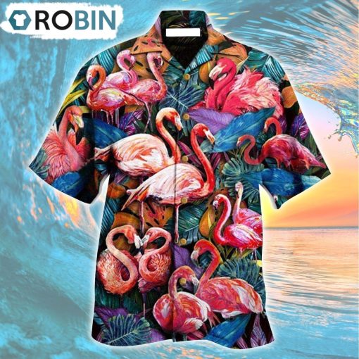 Flamingo Colorful In Tropical Hawaiian Shirt, Gìt for Summer Shirt