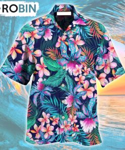 Flower Tropical Floral Aloha Summer Time Hawaiian Shirt, Gìt for Summer Shirt