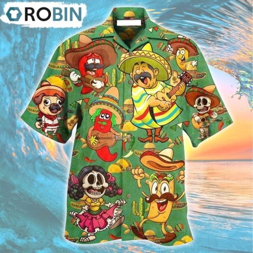 Food Love Mexican Culture Funny Hawaiian Shirt, Gìt for Summer Shirt