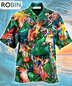 Giraffe Living The High Life Hawaiian Shirt, Gìt for Summer Shirt