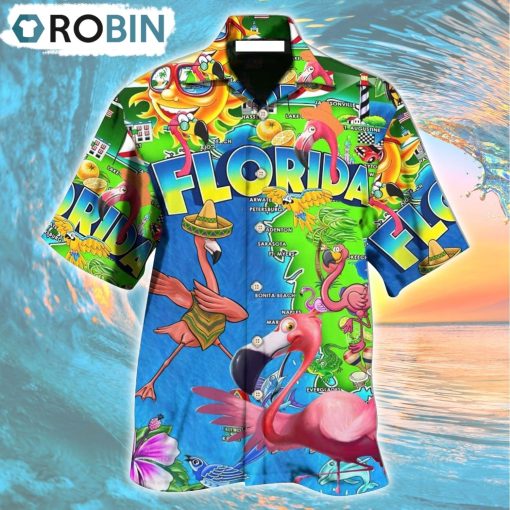 Go To Florida To See Flamingo Hawaiian Shirt, Gìt for Summer Shirt