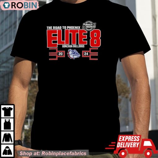 Gonzaga Bulldogs 2024 March Madness Elite Eight Shirt