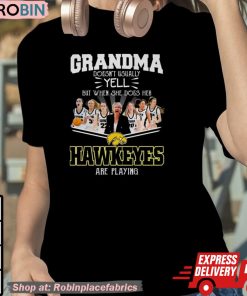 Grandma Doesn’t Usually Yell But When She Does Her Iowa Hawkeyes Women’s Basketball Are Playing Shirt Grandma Doesn’t Usually Yell But When She Does Her Iowa Hawkeyes Women’s Basketball Are Playing Shirt