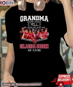 Grandma Doesn’t Usually Yell But When She Does Her Oklahoma Sooners Women’s Basketball Are Playing Shirt Grandma Doesn’t Usually Yell But When She Does Her Oklahoma Sooners Women’s Basketball Are Playing Shirt