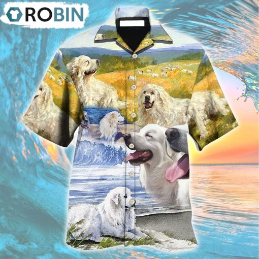 Great Pyrenees Art Dog Lovely Hawaiian Shirt, Gìt for Summer Shirt